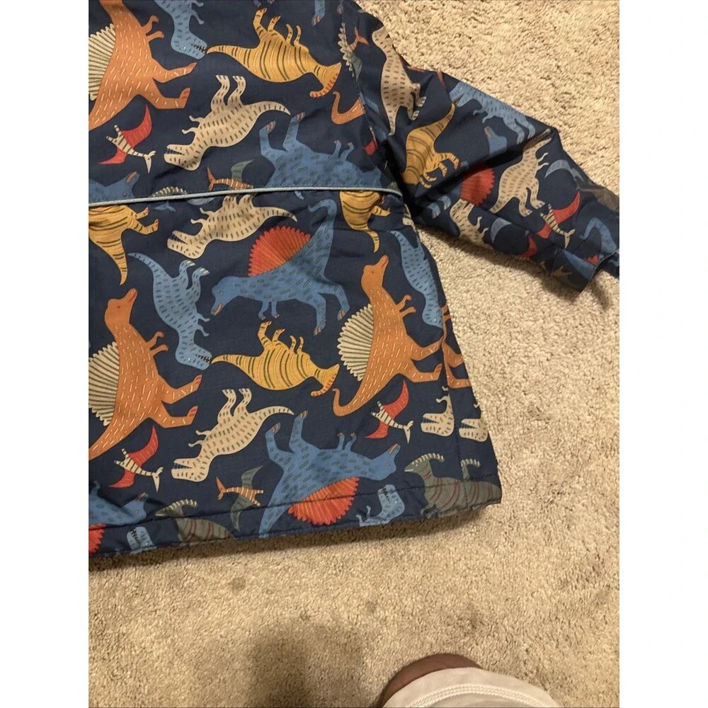 The Children's Place Boys Dinosaur Print 3 in 1 Hooded Blue Orange 3T